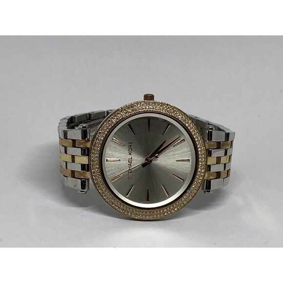 Michael Kors Darci MK3203 Women's Tri-tone Stainless Steel Analog Watch VK741 - Picture 9 of 12